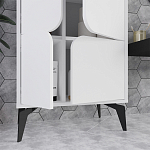 Комод белый с 4-мя дверцами на металлических ножках SPARK MULTIPURPOSE CABINET WHITE варинант исполнения - 12 | Loft Concept в Москве
