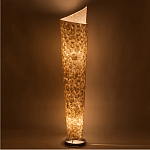 Торшер из перламутра на металлическом каркасе Indonesian Spiral варинант исполнения - 2 | Loft Concept в Москве