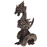 Декоративная статуэтка Дракон Dark Bronze Dragon Holding Sphere Statuette варинант исполнения - 4 | Loft Concept в Москве