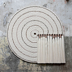 Художественный Гобелен Макраме White Disk Harmony варинант исполнения - 2 | Loft Concept в Москве