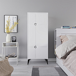Комод белый с 4-мя дверцами на металлических ножках SPARK MULTIPURPOSE CABINET WHITE варинант исполнения - 1 | Loft Concept в Москве