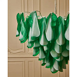 Люстра из стеклянных зеленых лепестков Petalled Illuminator варинант исполнения - 5 | Loft Concept в Москве