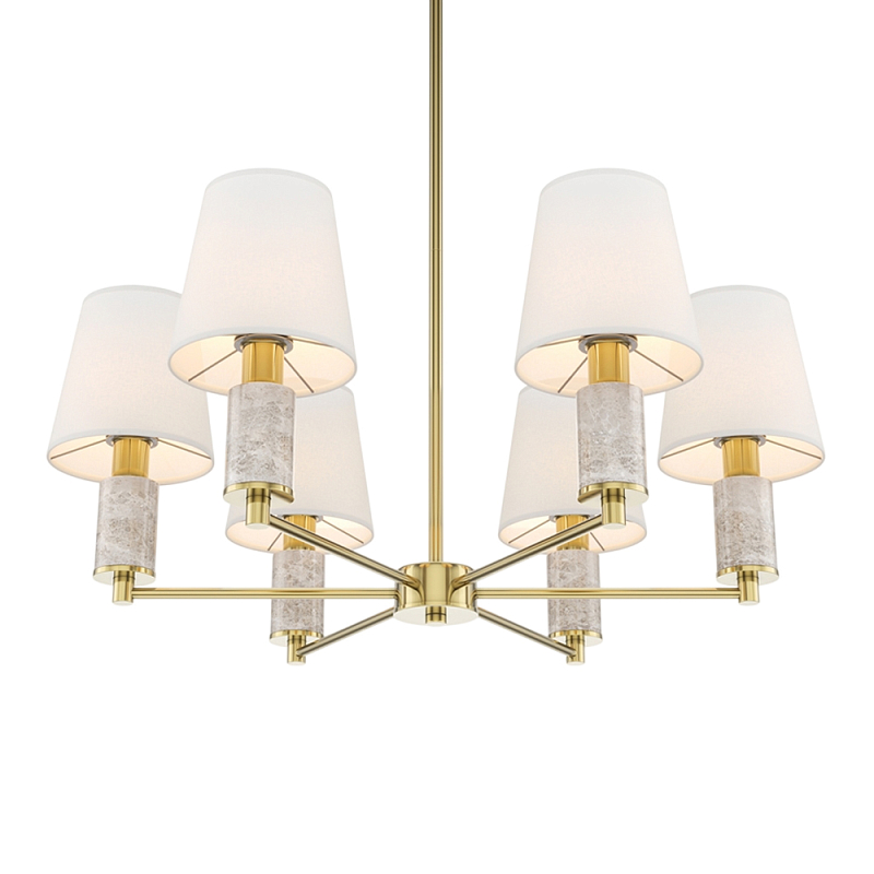 Люстра подвесная Lira Латунь Серый Белый в Москве | Loft Concept 