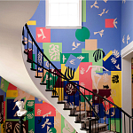 Обои ручная роспись в стиле Арт-деко Jazz Special Colourway on dyed silk with embroidery варинант исполнения - 3 | Loft Concept в Москве