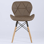 Стул с коричневым сиденьем из экокожи JEROEN варинант исполнения - 3 | Loft Concept в Москве