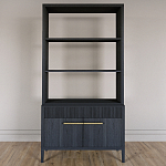 Стеллаж Primo с ящиками Черный дуб  варинант исполнения - 1 | Loft Concept в Москве