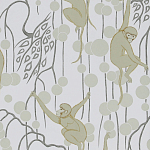Обои ручная роспись Deco Monkeys Biscuit on dyed paper варинант исполнения - 1 | Loft Concept в Москве