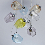 Люстра каскадная с 9-ю разноцветными стеклянными плафонами Kaleido варинант исполнения - 4 | Loft Concept в Москве