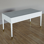 Письменный стол Elsa Dreams White Шпон дерево с двумя ящиками варинант исполнения - 5 | Loft Concept в Москве