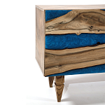 Стильный Буфет лофт 4 двери Cabinet Crimson River фасад эпоксидная смола  варинант исполнения - 3 | Loft Concept в Москве