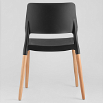 Пластиковый стул на ножках из массива бука Ferret Black 4 шт варинант исполнения - 3 | Loft Concept в Москве