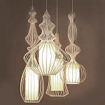 Подвесной светильник Wire Dream Pendant 2 Белый варинант исполнения - 2 | Loft Concept в Москве