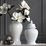 Ваза белая с крышкой однотонная Chinoiserie Ceramics варинант исполнения - 5 | Loft Concept в Москве