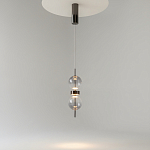 Подвесной светильник с плафоном из стекла с зеркальным градиентом Double Moon варинант исполнения - 3 | Loft Concept в Москве