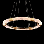 Люстра в форме кольца с золотым декором Warm Heavenly Light варинант исполнения - 4 | Loft Concept в Москве