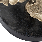 Настольная лампа с черным тканевым абажуром на основании в виде листьев Golden Leaves варинант исполнения - 1 | Loft Concept в Москве