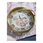 Блюдо фарфоровое с бронзовой ручкой Paradise Dish with Handle варинант исполнения - 4 | Loft Concept в Москве