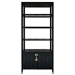 Стеллаж со стеклянными полками Elsa Dreams Black варинант исполнения - 7 | Loft Concept в Москве