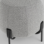 Пуф в ткани букле серого цвета Pikelet варинант исполнения - 4 | Loft Concept в Москве