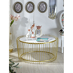 Журнальный столик с столешницей из мрамора на металлическом основании Table Vertical Planes варинант исполнения - 3 | Loft Concept в Москве