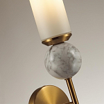 Бра с цилиндрическим матовым плафоном и шаром из камня на металлическом основании Orb Essence варинант исполнения - 6 | Loft Concept в Москве