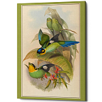 Постер на холсте с изображением птиц Blooming Birds Poster варинант исполнения - 5 | Loft Concept в Москве