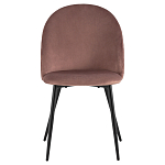 Мягкий стул в велюре пыльно-розового цвета Miruna Chair варинант исполнения - 2 | Loft Concept в Москве