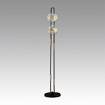 Торшер с черным основанием и золотистым декором Bruno варинант исполнения - 3 | Loft Concept в Москве