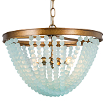 Круглая люстра с подвесками в виде круглых голубых бусин Blue Beads Chandelier варинант исполнения - 2 | Loft Concept в Москве