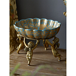 Чаша с орнаментом на бронзовых ножках в виде ангелов Eden Garden варинант исполнения - 5 | Loft Concept в Москве