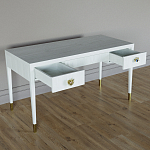 Письменный стол Elsa Dreams White Шпон дерево с двумя ящиками варинант исполнения - 3 | Loft Concept в Москве
