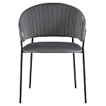 Стул в велюре серого цвета Horizon варинант исполнения - 2 | Loft Concept в Москве