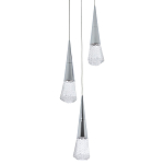 Подвесной светильник капли Acrylic Droplet Trio Chrome Hanging Lamp варинант исполнения - 1 | Loft Concept в Москве
