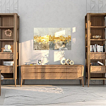 Витрина левая из массива дуба с 5-ю полками и 2-мя ящиками Tasteful Furniture варинант исполнения - 2 | Loft Concept в Москве