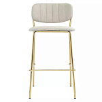 Стул барный широкой полукруглой спинкой на золотистых ножках Chair Smooth Shapes варинант исполнения - 1 | Loft Concept в Москве