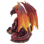 Декоративная статуэтка Дракон Красный Red Dragon with Orange Wings Statuette варинант исполнения - 2 | Loft Concept в Москве