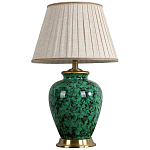Настольная лампа с абажуром Beige Green Malachite Lampshade варинант исполнения - 2 | Loft Concept в Москве