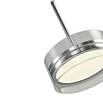 Подвесной светильник с прозрачным плафоном цилиндрической формы из акрила и стекла с пультом для регулировки света Glass Lamp Chromium варинант исполнения - 3 | Loft Concept в Москве