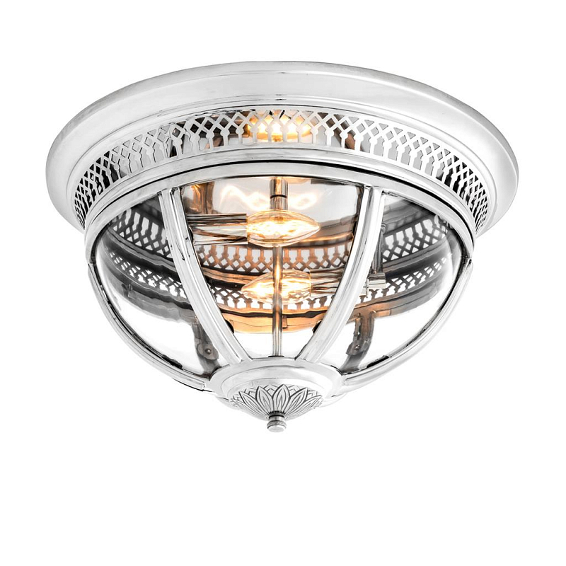 Потолочный светильник Ceiling Lamp Residential Nickel Никель Прозрачное Стекло в Москве | Loft Concept 