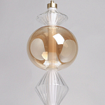 Подвесной светильник с вертикальной композицией из прозрачных и янтарных стеклянных шаров и ромбов Gabriel Scott Luna варинант исполнения - 16 | Loft Concept в Москве