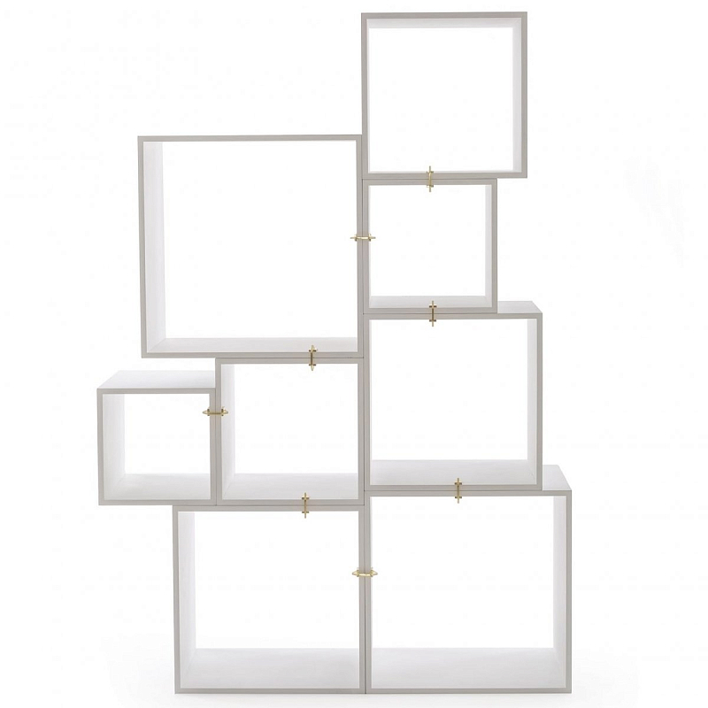 Стеллаж Seletti Assemblage White Белый Золотой в Москве | Loft Concept 