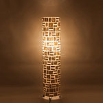 Торшер из перламутра на металлическом каркасе Indonesian Cylinder 2 варинант исполнения - 2 | Loft Concept в Москве