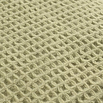 Плед из шерсти зеленого цвета с бахромой Waffle Comfort варинант исполнения - 2 | Loft Concept в Москве