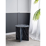 Столик кофейный с столешницей из черного мрамора Compact Black Marble Table варинант исполнения - 6 | Loft Concept в Москве