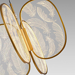 Люстра с гравировкой на акриловых плафонах Gravyura Bronze D 50 см варинант исполнения - 3 | Loft Concept в Москве