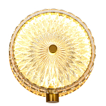 Бра с плафоном из рельефного стекла Peony Glass Bronze  варинант исполнения - 1 | Loft Concept в Москве