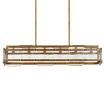 Люстра прямоугольная из толстого литого стекла Cast Glass варинант исполнения - 1 | Loft Concept в Москве