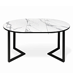 Стол обеденный раздвижной со столешницей белый мрамор Magali варинант исполнения - 4 | Loft Concept в Москве