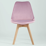 Стул с мягким велюровым сиденьем Arvika Pink варинант исполнения - 3 | Loft Concept в Москве