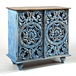 Комод с резным фасадом Blue Carved Chest of Drawers варинант исполнения - 2 | Loft Concept в Москве